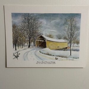 Mexico Road Covered Bridge 9”x 12” Print